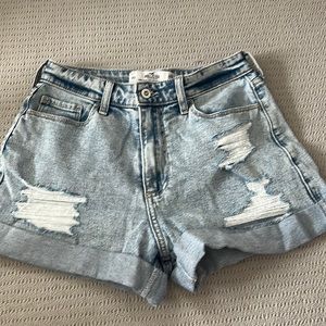 Hollister ripped jean shorts